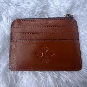 Patricia Nash Cassis ID Case Tan Leather Wallet Cardholder